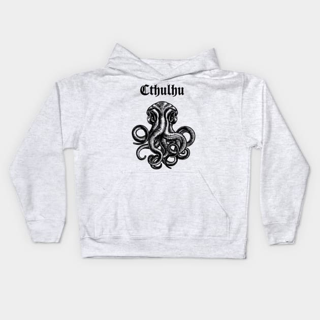 Cthulhu Lord - Savior Lovecraft Kids Hoodie by valentinahramov